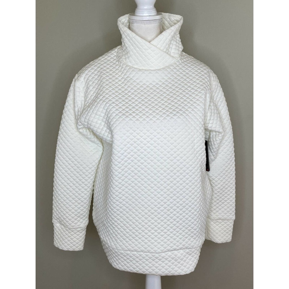 NWT NEW BALANCE Pullover High Neck Sweater M White